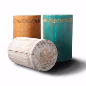Tribal Stool / Table - Albasia - Natural