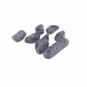 Pakke med 24 Tromlede Steiner - Obsidian Snowflake M