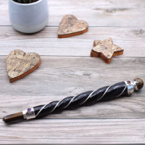 Chakra Staaf met Engel - Rozenkwarts
