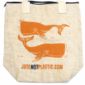 Sacs Cabas Jute Éco Baleines - 4 Modèles Assortis)