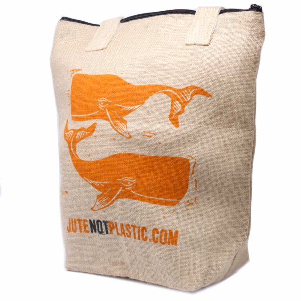 Sacs Cabas Jute Éco Baleines - 4 Modèles Assortis)