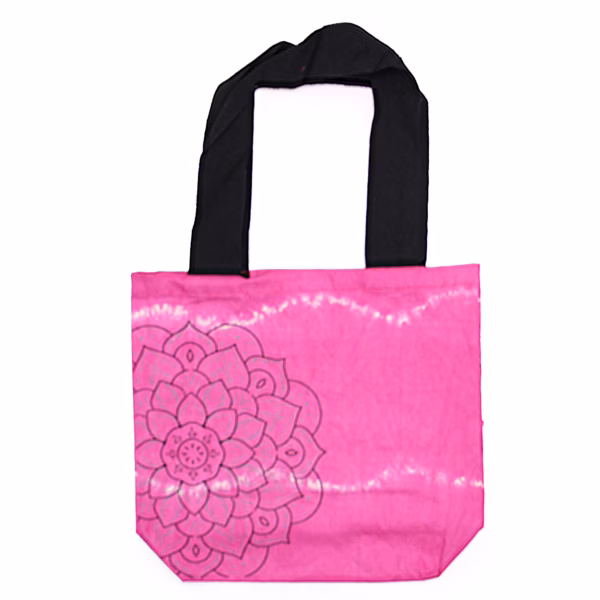 Tye - Dye Bomullspose (6 Oz) - 38x42x12cm - Mandela - Magento - Svart Håndtak