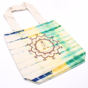 Tie - Dye Katoenen Tas - Namaste Hands - Multi - Natuurlijk Handgreep