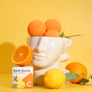 Mit Vitamin C Angereicherte Badebombe mit Ätherischen Ölen
