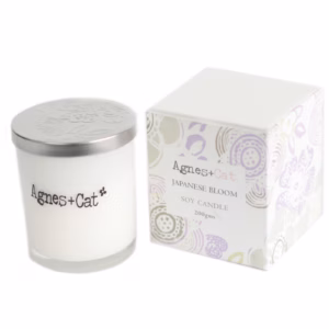 Coffret Cadeau Bougie Votive en Cire de Soja 200 Gr - Fleur Japonaise