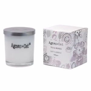 Caja Regalo Vela Votiva - Té y Rosas - 200g