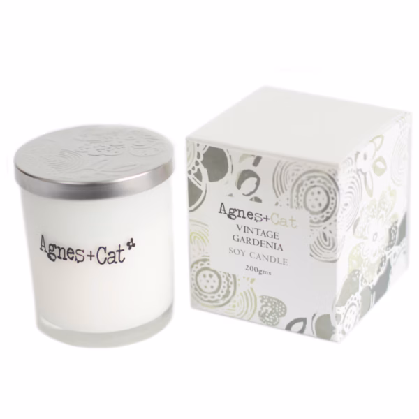 Sojawas Geurkaars in Geschenkdoos - Vintage Gardenia - 200g