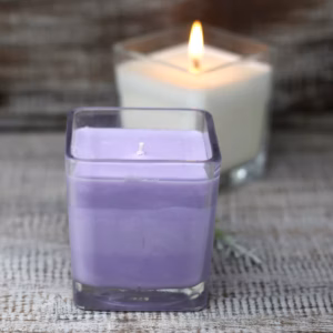 Hvit Label Soyavoks Lys i Krukke - Lavendel & Basilikum
