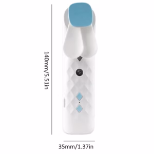 Hvid Nano Mist Face Fan & Spray - USB - Opladelig