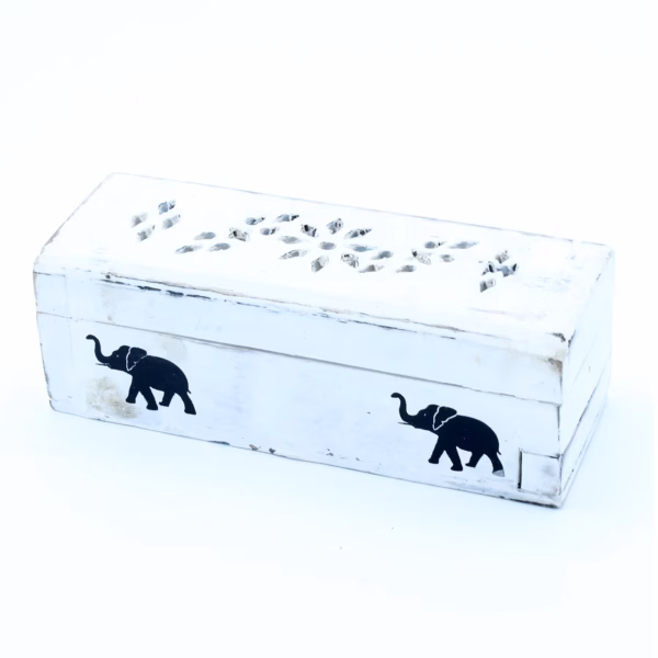 Wierookhouder - Witgewassen - Doos 15cm
