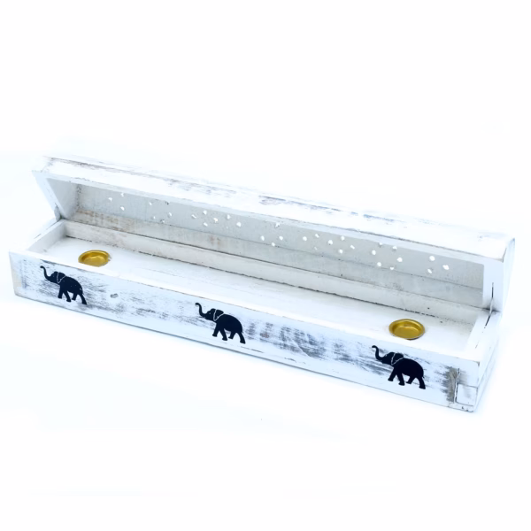 Porte - Encens Délavé Blanc - Boîte à Fumée