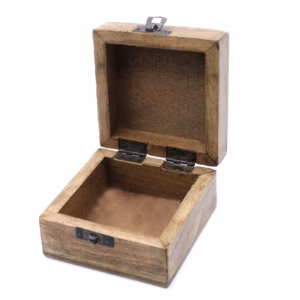 White Washed Wooden Box - 4x4 Slavic Design