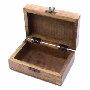 White Washed Wooden Box - 6x4 Aztec Design