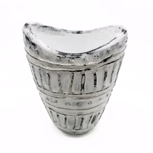 Vase in Form Eines Breiten Halses - Cremefarben,22cm