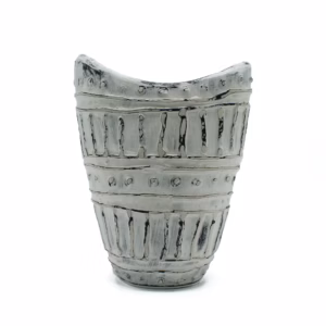 Vase in Form Eines Breiten Halses - Cremefarben,22cm