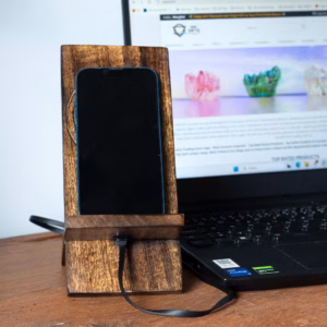 Wooden Carved Phone Stands - Tree of Life 20x9.5cm