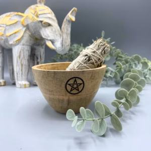 Holzschale für Räucher - Und Ritualopfer - Pentagon - 11x7cm