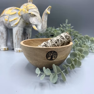 Houten Smudge - En Rituele Offerkom - Boom des Levens - 13x7cm