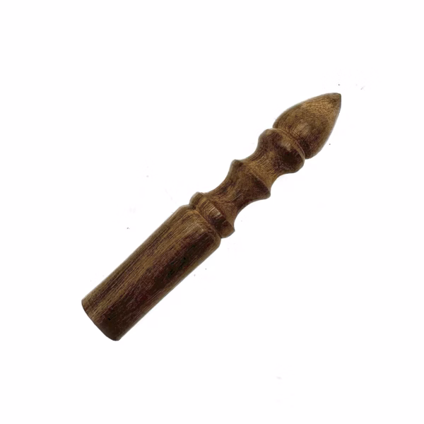 Trästav - Tillmat Handtag - Inget Läder - 12cm