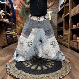 Pantalon de Yoga & Festival - Aladdin Imprimés Himalaya - Gris