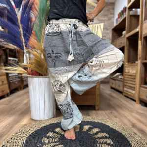 Yoga - og Festivalbukser - High Cross Himalaya Print på Grå