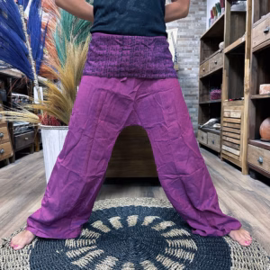 Yoga & Festivalbroek - Thaise Visser Mandala Mantra op Paars