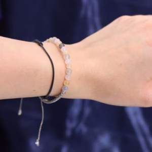 Sternzeichen Kristallkerze mit Edelstein Armband - Zwillinge