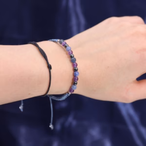 Bougie de Cristal du Zodiaque avec Bracelet de Pierres Fines - Sagittaire