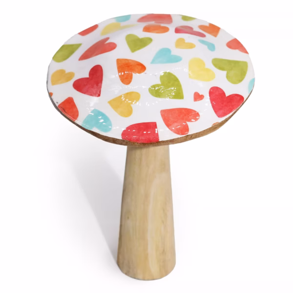Pilz - 20cm - Pastellherzen - Groß